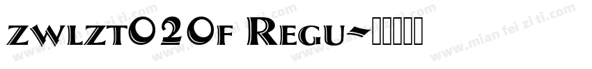 zwlzt020f Regu字体转换